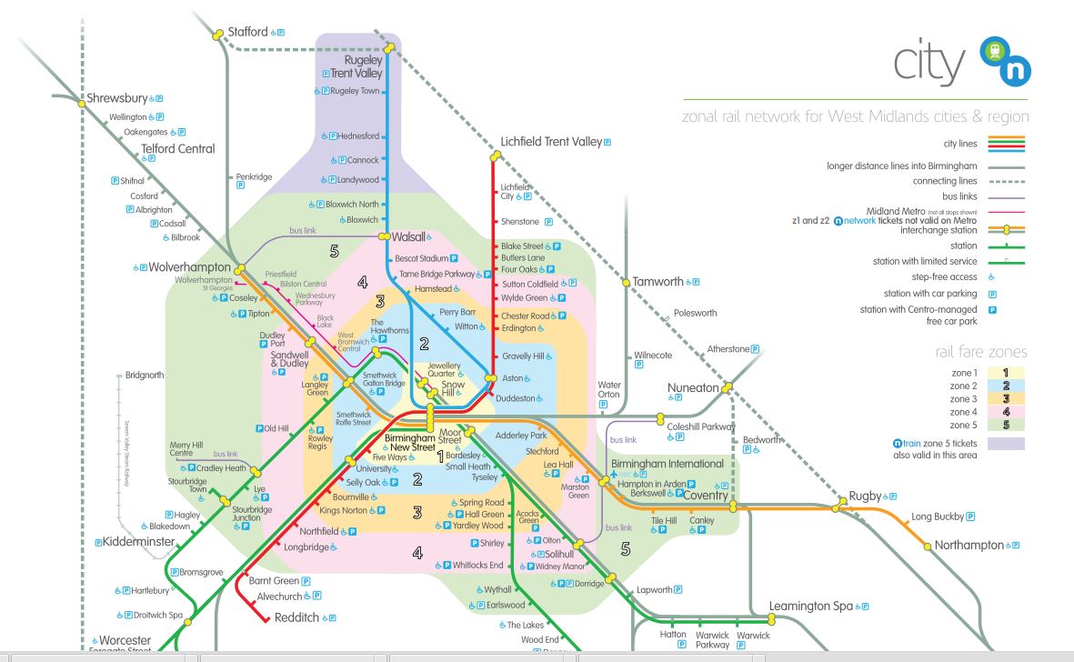 west midlands travel bus pass map